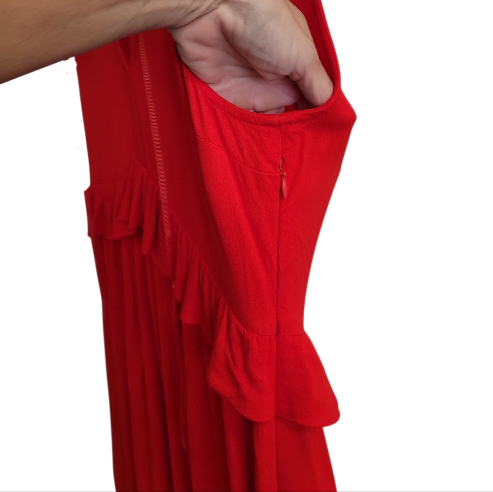 Maje Rutta Ruffled Crepe Mini Dress - Picture 8 of 15